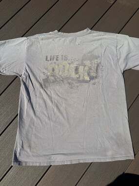 Vintage Thrashed Rocky Boots Graphic T-Shirt Life Is Rocky
